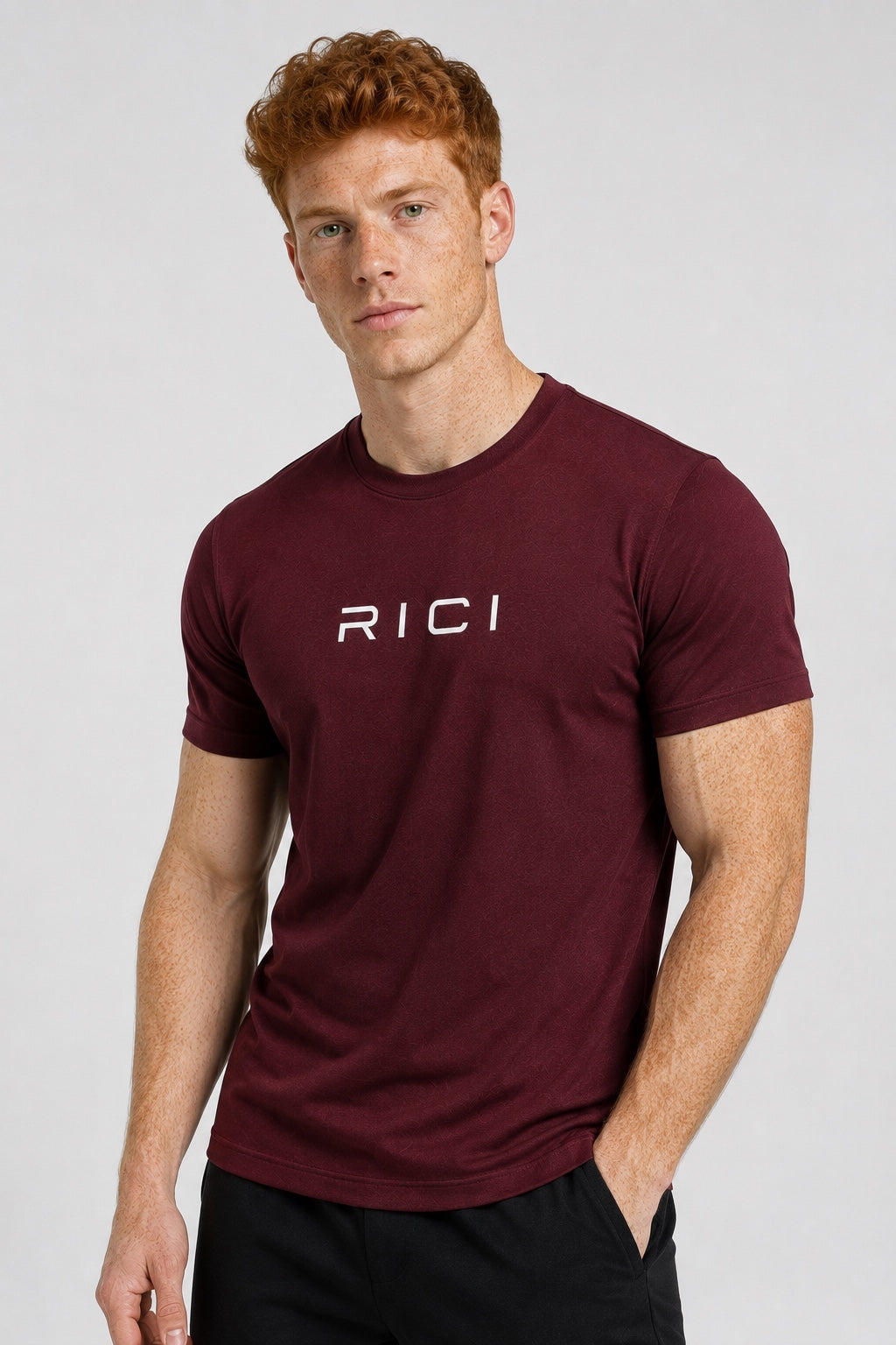 RICI Performance Tee in Burgundy